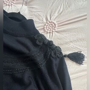 Vintage Adam Douglas gorgeous shoulder tassel sweater M
